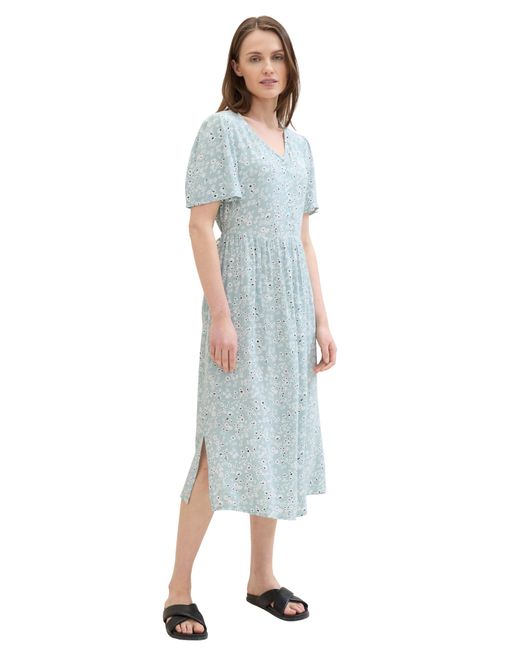 Tom Tailor Blue Basic Sommer-Kleid mit Allover Print