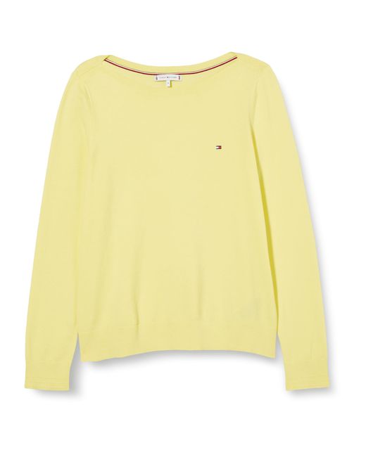 Tommy Hilfiger Co Jersey Stitch Boat-nk Sweater Yellow Tulip 3xl