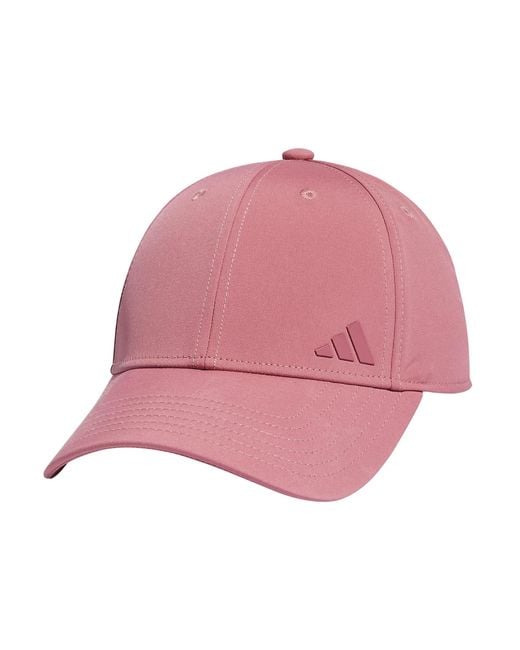 Adidas Pink Backless Ponytail Hat Adjustable Fit Baseball Cap