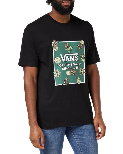 Vans Black Fungi Box Fill Tee-b T-shirt for men