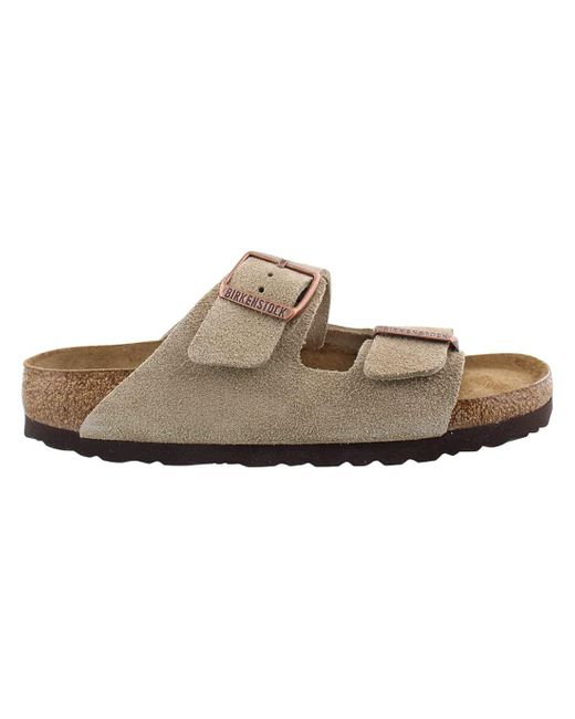 Birkenstock Brown Suede Soft Footbed Arizona Sandal