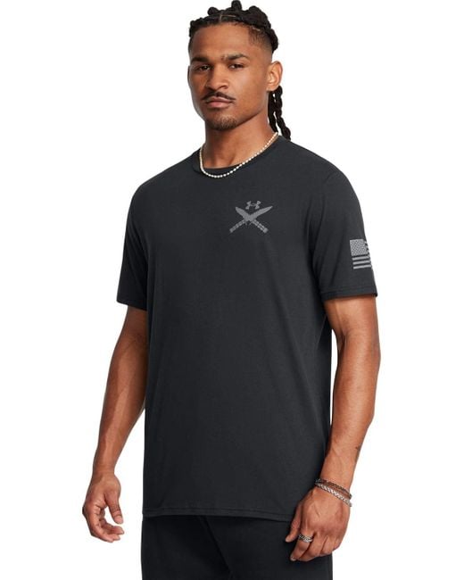 Under Armour Black S Freedom Tac Logo T-shirt for men