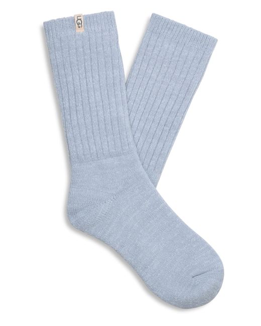 Ugg Blue Rib Knit Slouchy Crew Socks