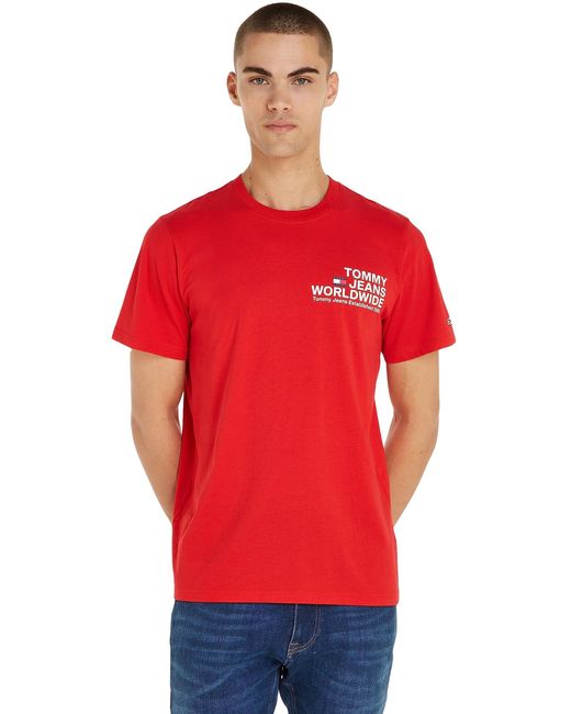 Tommy Hilfiger Red S/s T-shirts for men