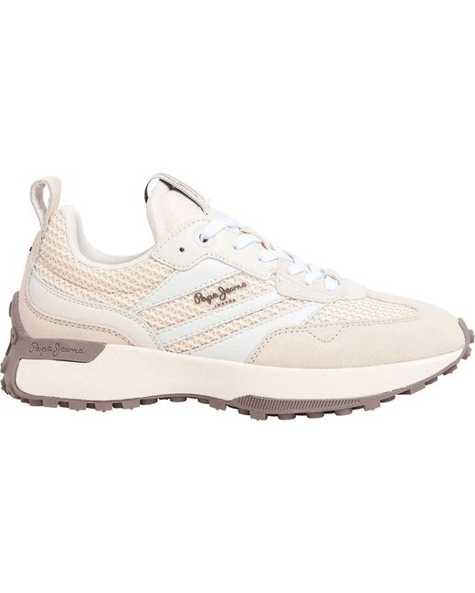 Pepe Jeans White Lucky Knit Trainers EU 38