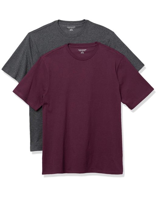 Amazon Essentials Purple Regular-fit Short-sleeve Crewneck T-shirt for men