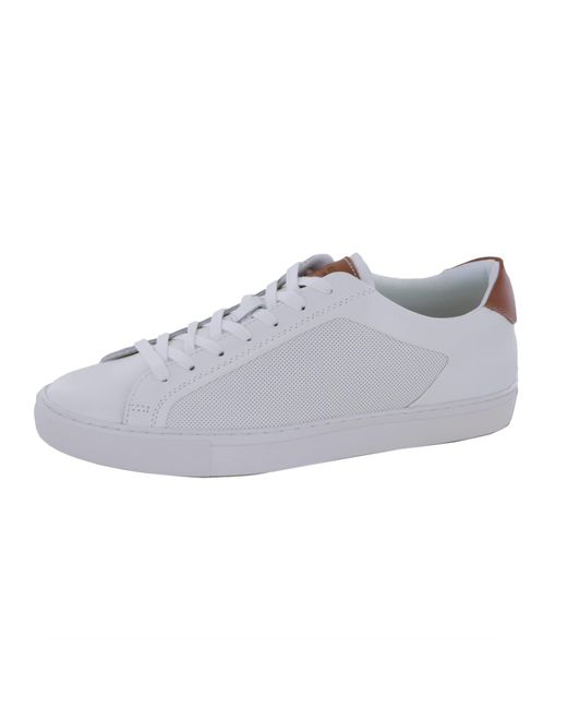 Steve Madden Leather Finneas Sneaker In White Leather White For Men Lyst