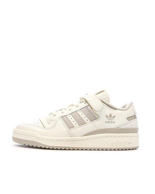 Adidas White Forum 84 Low Ecru Sneakers for men