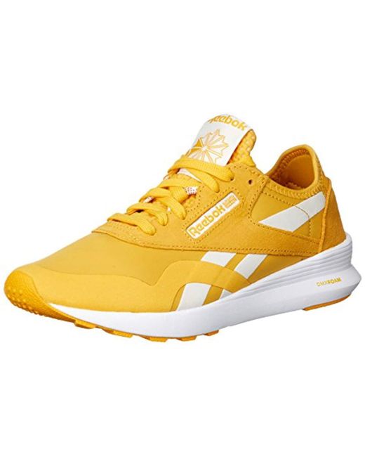 Reebok Yellow Classic Nylon Sp (fierce Gold/chalk/white/mars Dust) Shoes