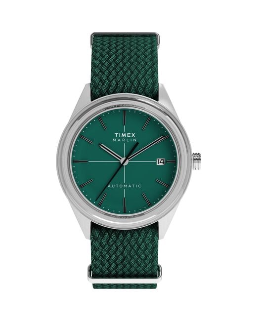 Timex Men's Green Slip-thru Double Layer Green Dial Stainless Steel