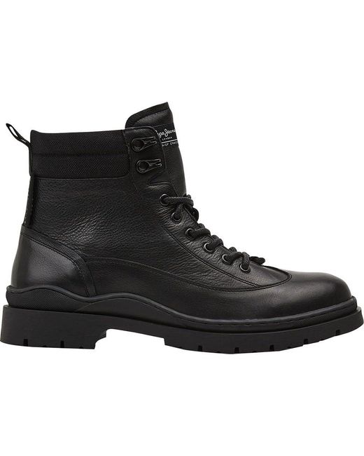 Pepe Jeans Brad Hiker Boot Boots In Black Leather for men