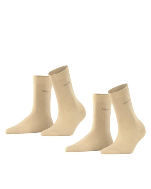 Falke Natural ESPRIT Socken Basic Easy 2-Pack W SO Baumwolle einfarbig 2 Paar