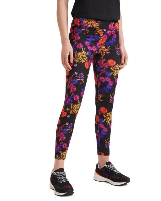 Hosiery Leggings di Desigual in Red