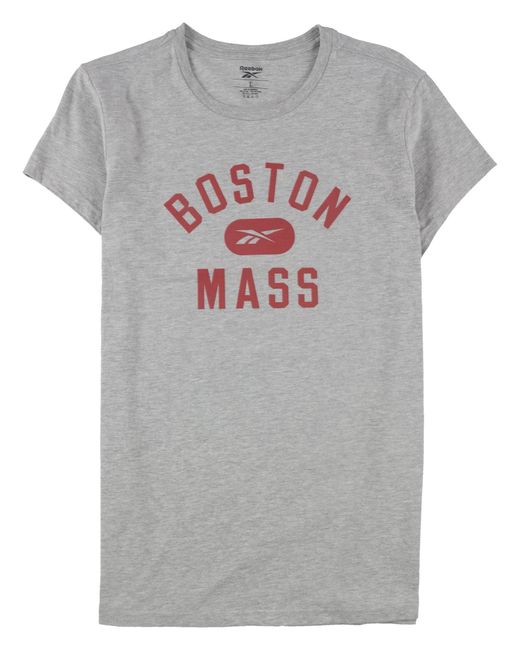 Reebok Gray S Boston Mass Graphic T-shirt