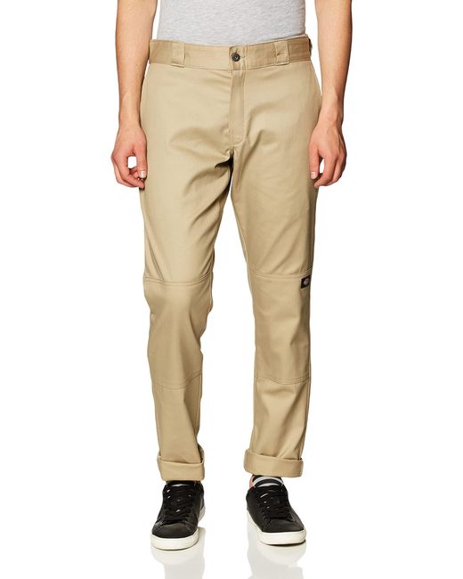 Dickies Synthetic Skinny-straight Double Knee Work Pant in Desert Sand  (Natural) for Men - Save 19% - Lyst