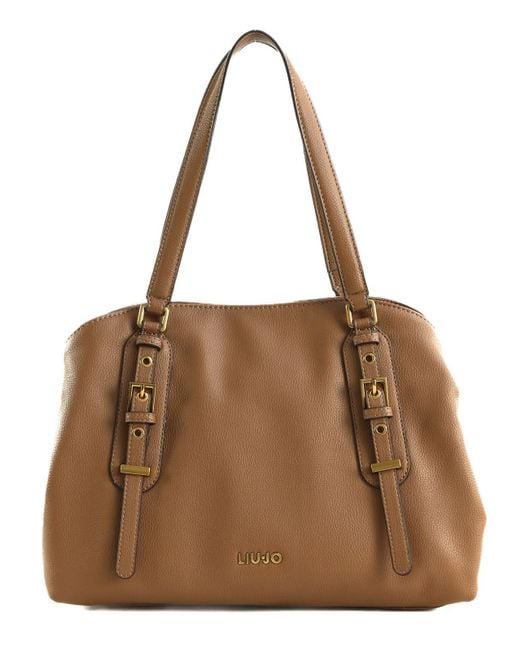 Liu Jo Brown Schultertasche tua ECS Satchel Suede braun