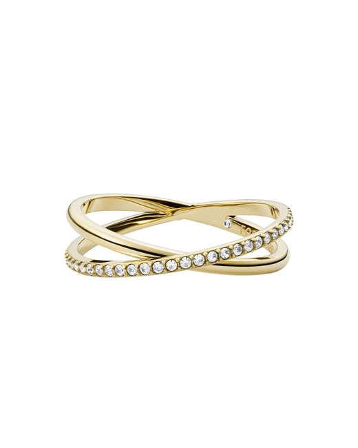Fossil Metallic Ring Sadie All Stacked Up Gold Edelstahlband