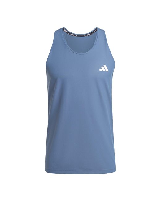Own The Run Tank Top Camiseta sin gas Adidas de hombre de color Blue