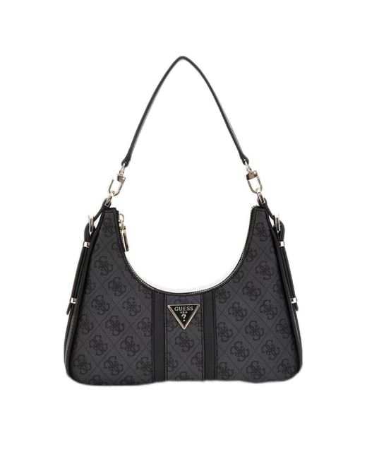 Guess Noreen Top Zip Shoulder Bag in Black Lyst UK