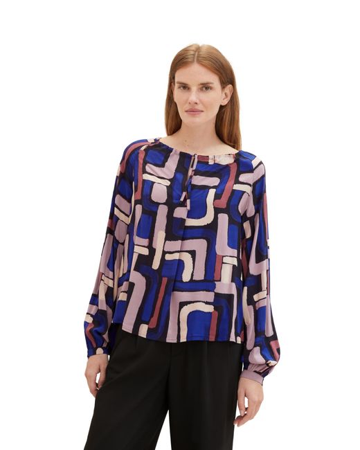 Tom Tailor Blue Tunica Bluse mit Muster