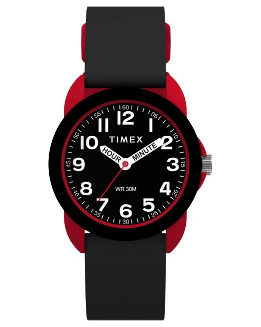 Timex Uni Analog Quarz Uhr mit Silikon Armband TW2W91900 in Black für Herren