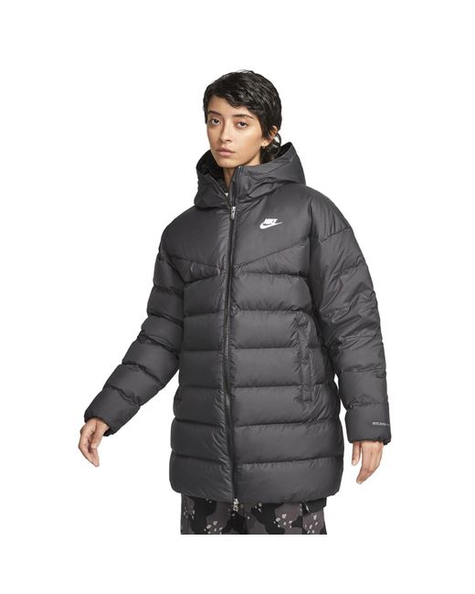 Nike Gray Sportswear Storm-fit Windrunner Down Parka Dq6873-010 Size M