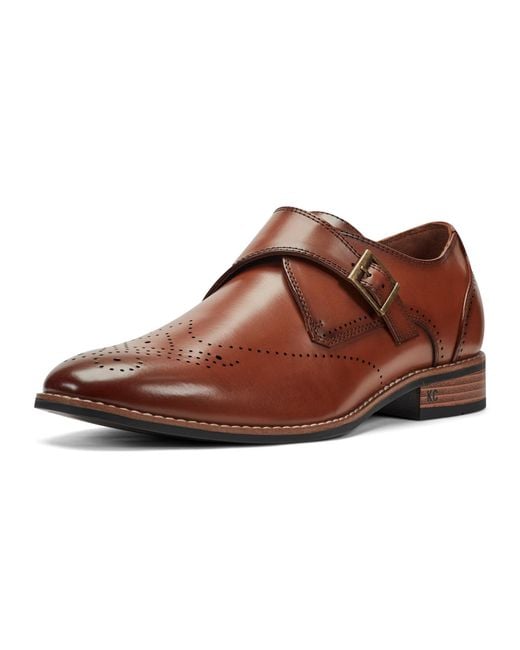 Kenneth Cole Brown Footwear Cheer Single Monk Strap Loafer for men