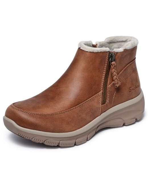 Botines fáciles de entrar en otoño para mujer Skechers de color Brown