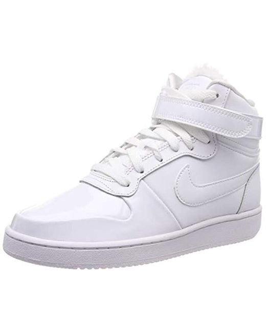 Nike Damen Sneaker Ebernon Mid Premium Hi-top Trainers in White | Lyst UK