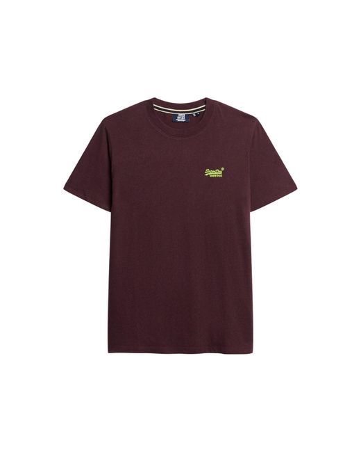 Essential Logo Embroidered Short Sleeve T-Shirt XL Superdry pour homme en coloris Purple