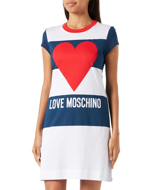 Love Moschino Blue Slim fit A-line Short-Sleeved Dress