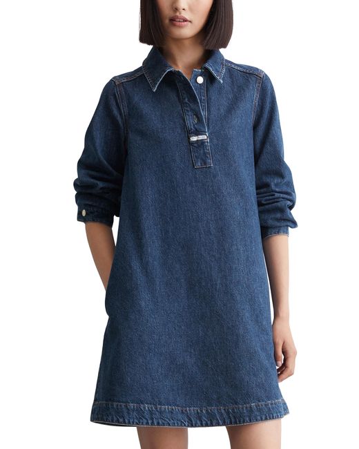 Marc O' Polo Blue Marc OߴPolo Denim Jeanskleid aus Bio-Baumwolle A-Linie