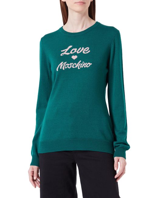 Love Moschino Green Slim Fit Long-sleeved