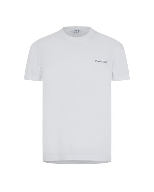 Calvin Klein White Core Logo T Shirt for men