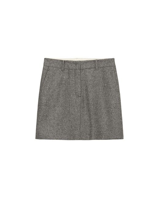 Marc O' Polo Gray Maxirock Skirt, straight fit, high waist, mi