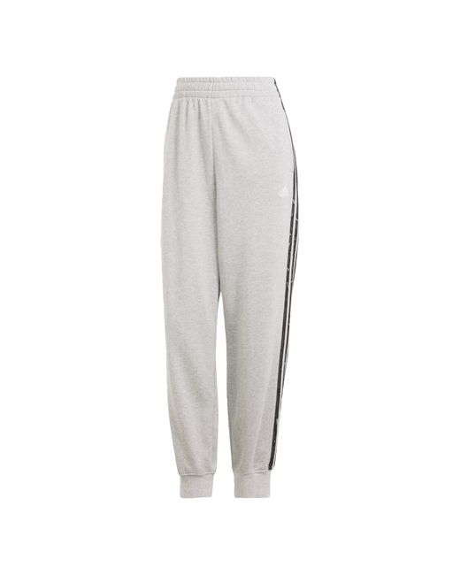 Essentials 3-Stripes Animal-Print 7/8 Pants Pantaloni di Adidas in Gray