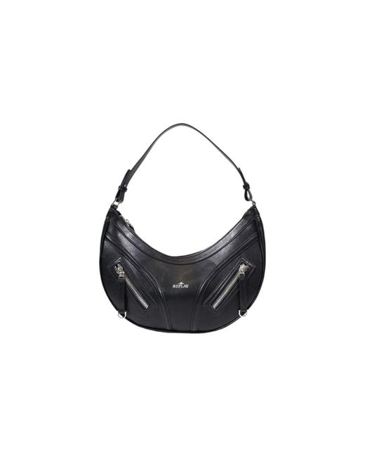 Replay Black Handtasche aus Kunstleder