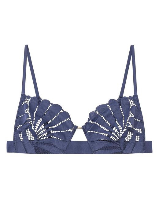 Natural Sujetador Triangular Encaje Bordado Women'secret de color Blue