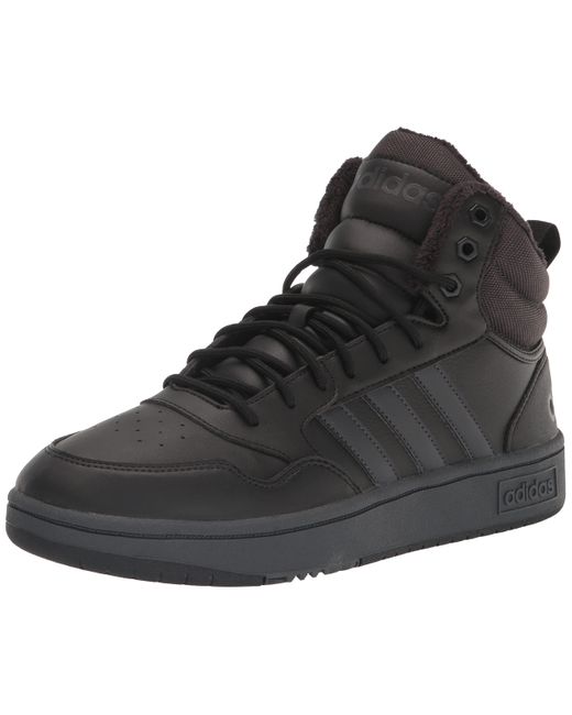 adidas Hoops 3.0 Mid Basketball Shoe in Black for Men | Lyst