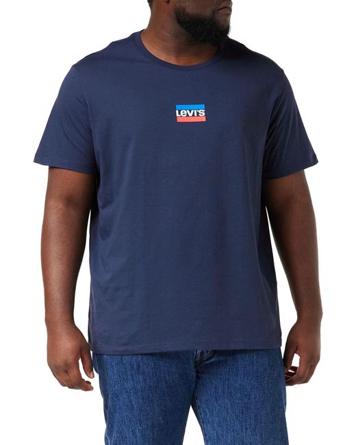 Levi's Blue Graphic Crew Neck Tee T-shirt for men