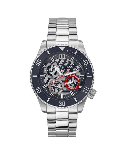 Guess Multicolor Watches Gents Axle S Analogue Quartz Watch With Stainless Steel Bracelet Gw0488g1 for men
