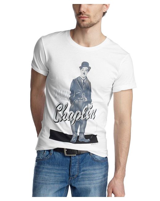 Esprit T-shirt Voor in het Wit voor heren | Lyst NL