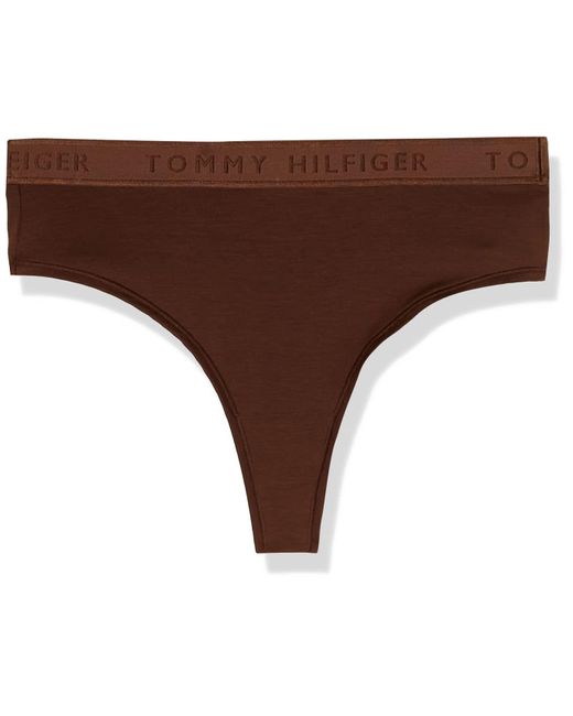 High Waist Thong Strings Tommy Hilfiger en coloris Brown