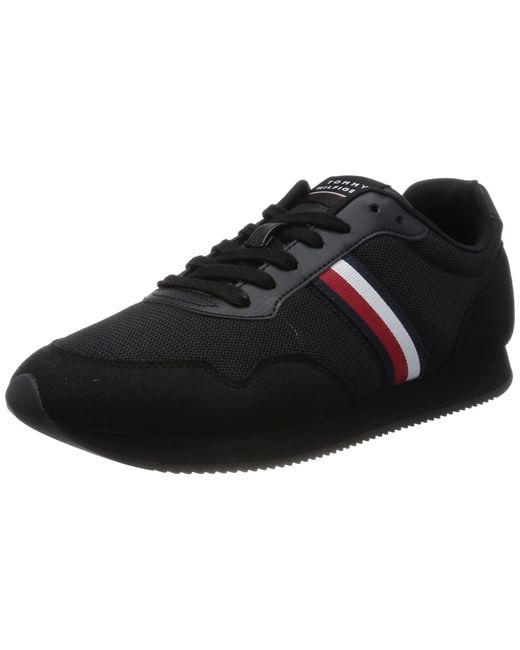 Tommy Hilfiger Black Core Lo Runner Trainers Athletic for men