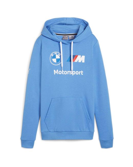 PUMA Blue BMW M Motorsport Essentials Logo Fleece Hoodie Kapuzenpullover