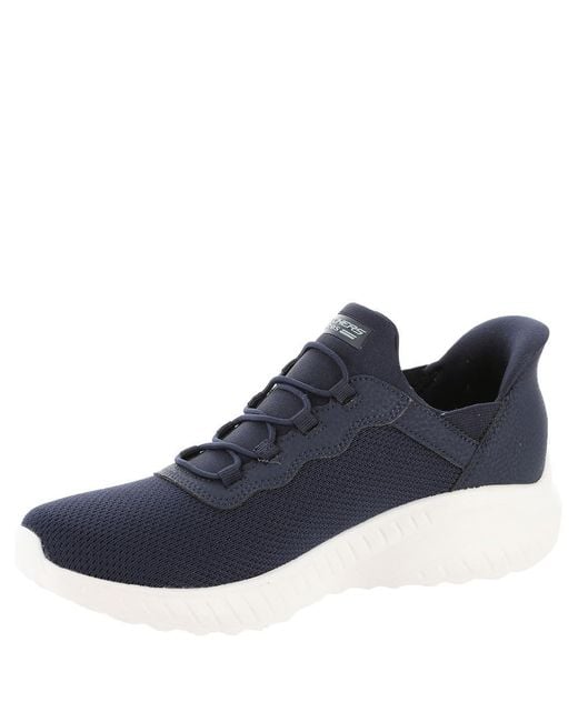 Skechers Blue Bobs Squad Chaos-Daily Inspiration Hands Free Slip-In-Sneaker
