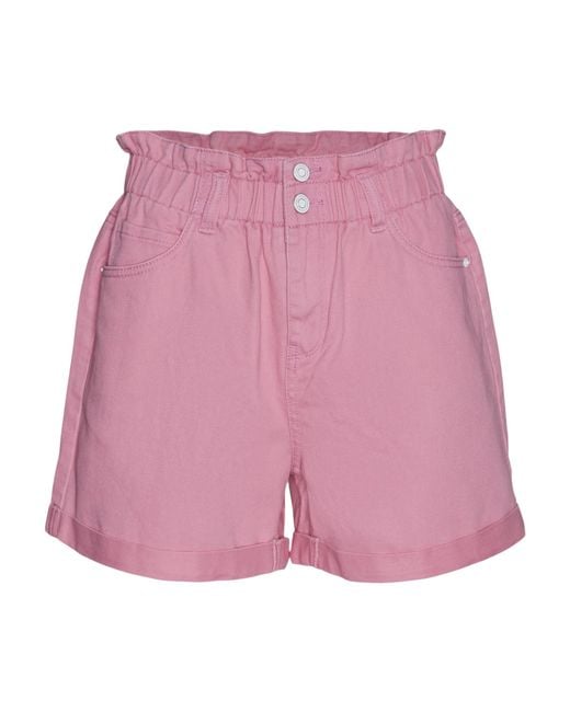 Vero Moda Pink Vmlyra Hr Paperbag Shorts Mix