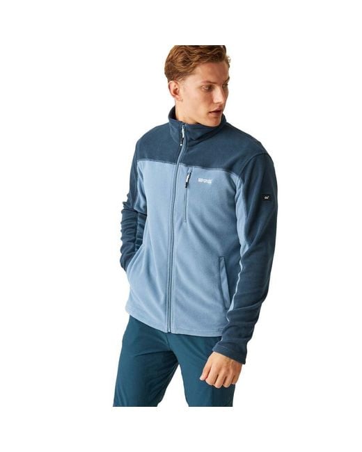 Regatta Blue S Fellard Polyester Outdoor Fleece Jacket for men