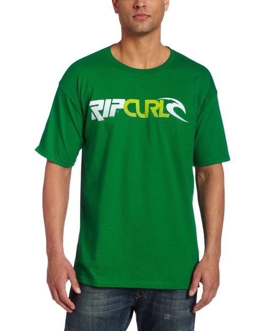Rip Curl Triple Zissed Short Sleeve T-shirt,kelly Green,large for Men ...
