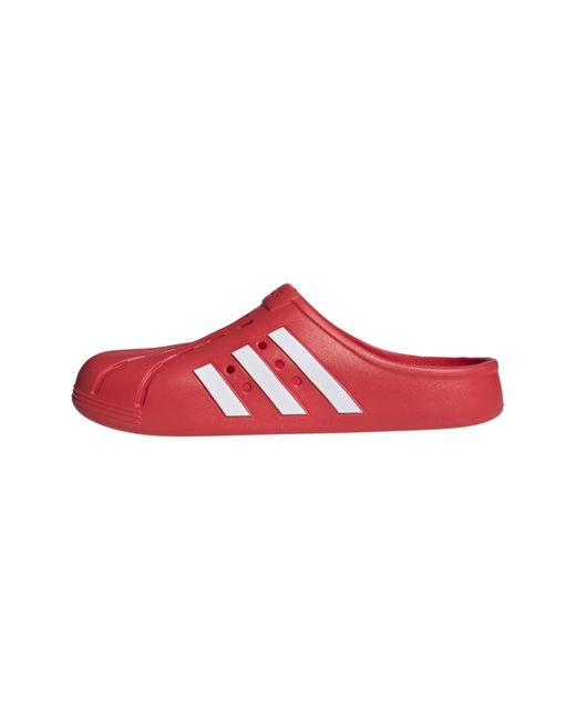Adidas Red Adilette Clog Sandals